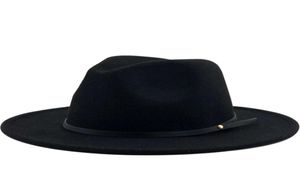 Basit Kadın Erkekler Yünlü Vintage Gangster Trilby Fildora Şapkaları ile Geniş Memlu Beyefendi Lady Kış Sonbahar Caz Caps4687783477419