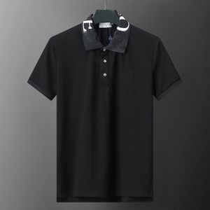 2024 Erkek Tasarımcı Polo Gömlek İşlemeli T-Shirt Siyah ve Beyaz Erkek Tişört İş Basit Moda Polo Asya Boyut M-3XL