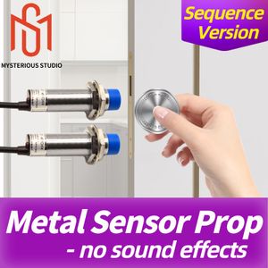 Gizemli Stüdyo Escape Odası Props Metal Sensörü Doğrudan temassız metal nesneleri metal sensörlere yakın bir şekilde kilidi açmak için doğru sırayla koyun