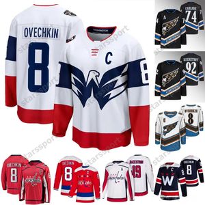 Sıcak Satış 8 Alex Ovechkin 2023 Washington'''''''''''Sey Darcy Kuemper Nicklas Backstrom T.J. Oshie Tom Wilson John Carlson Dylan Strome Kuznetsov Adam Kadın Gençlik