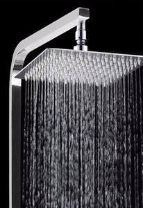 2mm ince 12 inç kare döndürülebilir banyo yağış duş başlığı süper basınçlı kare üst sprey duş başlığı krom kaplama 6305853