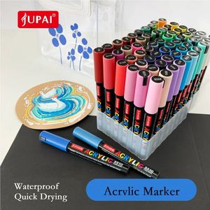 JUPAI Plumones Colores Markers Acrylic Posca Colorful Advertising Painting School Stationery Ceramic Glass Graffiti Waterproof 231227