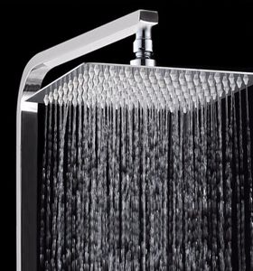 2mm ince 12 inç kare döndürülebilir banyo yağış duş başlığı süper basınçlı kare üst sprey duş başlığı krom kaplama2709369