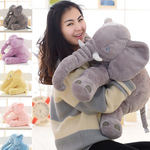 Fil peluş oyuncak 40cm yumuşak fil doldurulmuş hayvan peluş bebek yastık bebek geri uyuyor yastık yenidoğan oyun arkadaşı çocuk oyuncakları