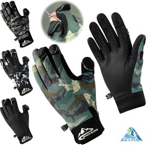 Зимние перчатки Luya для рыбалки, теплые плюшевые, морозостойкие, для зимнего велосипеда, ветрозащитные, для верховой езды, перчатки с тремя пальцами, для ловли карпа, 231228