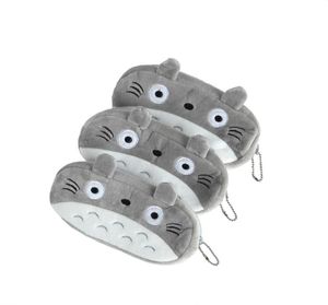 15 PCSlot Cartoon Totoro Style Peluş Fermuar Pencil Çantaları Kozmetik Çanta Çantası Yazma Malzemeleri Ofis Okulu Malzemeleri4915801