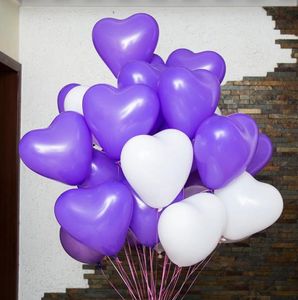 100 PCS 12 inç kalp atışı lateks balon hava topları şişme düğün partisi dekorasyon doğum günü çocuk partisi şamandıra balonları7545126