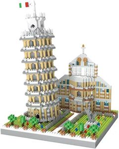 Leaning Tower of Pisa Euro building miniature building blocks adult toy set assembly building blocks gift