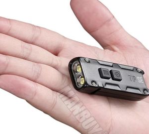 2021 Nitecore İpucu SE Mini Metal Anahtar Düğmesi Klipli 700lms 2x P8 LED'ler Cep Torçu EDC TYPEC USB USB Şarj Edilebilir El Feneri 21666614