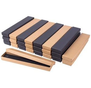 12 PCS 21x4x2cm Dikdörtgen Karton Takı Seti Kutusu Halka Kolye için Hediye Kutuları F70 211092321 İçinde Süngerle Mücevher Ambalajı İçin Hediye Kutuları