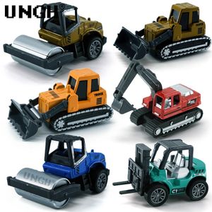 Ungh 4pcs Set Mini Alaşım Diecast Mühendislik Araç Araç Exkavatör Kamyon Modeli Çocuklar İçin Eğitim Oyuncak Boy Doğum Günü Hediyesi 231228