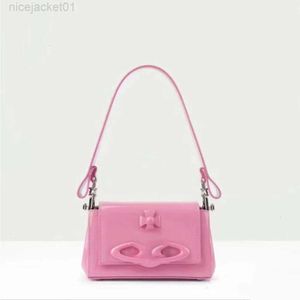 24SS Designer Viviane Westwoods Sac Viviennewestwood Rose Sac pour l'impératrice douairière Xis Underarm Saturn Bag Nouveau Cuir Laqué Bright Face Handheld Spicy Girl Petit