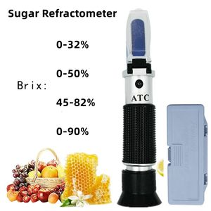 El Brix Refractometre Şeker Konsantrasyon Ölçer 0-32/%0-50/0-90%Sükroz Densimetre Bal Test Meyveleri Meyve Suyu Şarabı 231229
