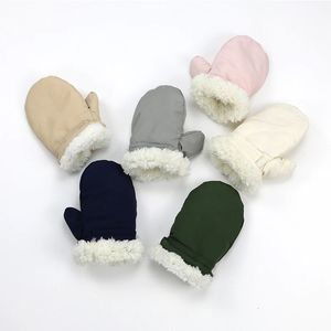 Winter Baby Gloves Thicken Warmer Fleece Gloves Solid Color Comfortable born Kids Mittens Infant Children Accessories Outdoor 231229