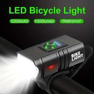 1pc bisiklet ışığı, USB şarj edilebilir LED su geçirmez bisiklet ön ışık, bisiklet far bisiklet arka lambası, bisiklet lambası meşale gidon el feneri