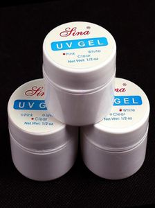 Ganze 3 Stück 3 Farben Klar Weiß Rosa Nail Art Primer Basis UV Gel Top Coat Builder Tipps Decor9107412