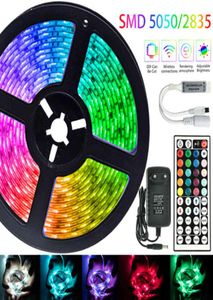 LED Strip Light Infrared Remote Control RGB 5050 2835 Waterproof 12V Ribbon Lamp Bedroom Decoration For Festival 5M 10M 20M 30M W24716518