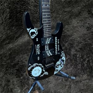 Лидер продаж, хорошее качество, высокое качество, индивидуальный магазин KH-2 Ouija Kirk Hammett Cynthia, черная электрогитара --- музыкальные инструменты