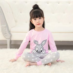 Şort Kız Grupları Hayvan Karikatür Teen Pamas Çocuk Pijamaları Setleri Kızlar Tavşan Pamuklu Homewear için Easter Bunny Pamas