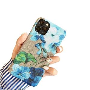 Designer-G-Blumen-Handyhüllen für iPhone 15 Pro Max 15Plus 14Promax 14 Plus 13 11 12 Xr X Xs Max 8 7 Plus Stickerei kleine Schlange Biene Tiger PU-Leder-Abdeckung Handyhülle