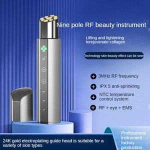 Девятиполюсный радиочастотный фотонный инструмент для омоложения кожи, массаж глаз, инструмент для ухода за глазами, ультразвуковой инструмент для лифтинга и укрепления кожи