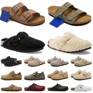 Birkinstocks Sandálias Designer Bostons Clogs Fivela Chinelos Arizonas Cork Flat Sole Soft Footed Flip Flops Fur Slides Mens Womens Birkin Stocks Sapatos Burkin Dhgate