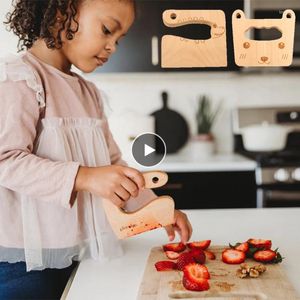 Couteaux en bois pour enfants, couteau sûr, coupe-légumes et fruits pour tout-petits, jouet de coupe de cuisine, outils de cuisine DIY pour enfants