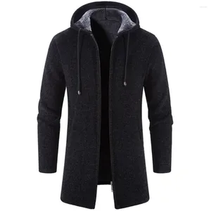 Men's Trench Coats 2023 Autumn And Winter Cashmere Sweater Solid Color Cardigan High Quality Knitted Street Casual Coat