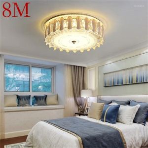 Luzes de teto 8m luz moderna luminária de cristal de luxo LED casa para decoração de sala de jantar
