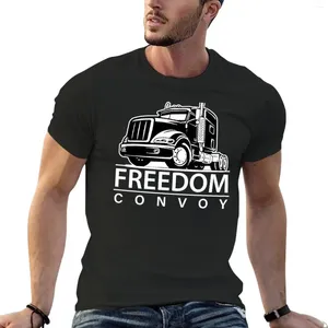 Erkek Tişörtleri Özgürlük Konvoy 2023 T-Shirt Gömlek Adam Kısa Kollu Tee Estetik Kıyafetler Erkekler Komik