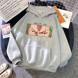 Sıcak Roronoa Zoro Gözler Baskılı Hoodies Yeni Unisex One Piece Anime Hoody Ceza Haruku Street Güzergahı Serin Erkek Günlük Tops