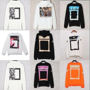 İnsan Tasarımcı Giysileri Erkek Hoodies Erkek Mektup Logo Baskı Beyaz Siyah Terry Kazak Katlar Sweatshirt Sweatshirt Kapşonlu Sweater Büyük Boy