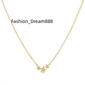 RINNTIN GN96 luxe réel 10k 14k 18k collier en or jaune massif bijoux étoile pendentif collier avec diamants Moissanite pour les femmes