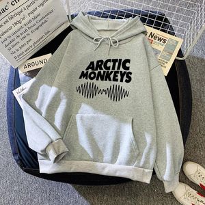 Kadın Hoodies Sonbahar Kış Hoodie ARCTIC MONKEYS Ses Dalgası Baskılı Mektup Polar Uzun Kollu Kazaklar Kadın Hip Hop Tişörtü