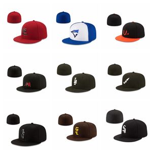 Дизайнерские Облегающие кепки Баскбольная кепка Snapbacks Мячная кепка Регулируемые футбольные кепки Все команды Спорт на открытом воздухе Вышитое солнце Полная закрытая кепка Fisherman flex с оригинальной биркой