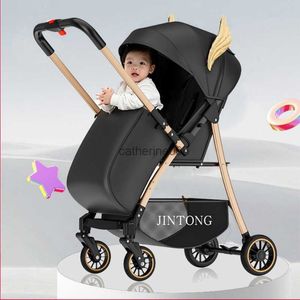Bebek Arabası Katlanır 4 Tekerlekli Yüksek Görünümlü İki Yönlü Ultra Hafif Puset Oturup Yatabilir Katlanabilir Portatif taşıyıcılar ve pusetler L230625