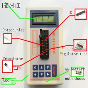 Testador de circuito integrado portátil Testadores de IC transistor Medidor de manutenção on-line Digital LED testador de IC