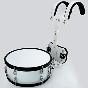 Gelişmiş Packboard Trampet 14 inç Yürüyen Davullar Beyaz Renk Müzik Enstrümanı Toca Cajon Baquetas Akçaağaç Ahşap Davul Çubukları