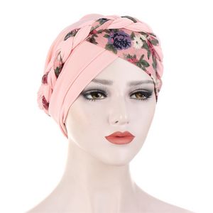 Indian Muslim Women Hijab Hat Cancer Chemo Cap Braid Turban Headscarf Head Wrap Beanie Bonnet Hair Loss Headwear Turbante Mujer