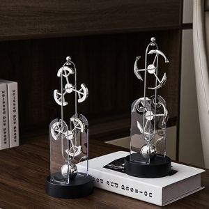 Objetos decorativos Estatuetas Modern Perpetual Motion ton Cradle Ball Machine Balance Physics Toy Chaos Pendulum Office Desktop Decoration 230701