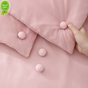 New 4 8pcs Mushroom Quilt Holder Macaron Non-slip Quilt Blanket Clip One Key to Unlock Blankets Cover Fastener Clip Holder Bed Sheet