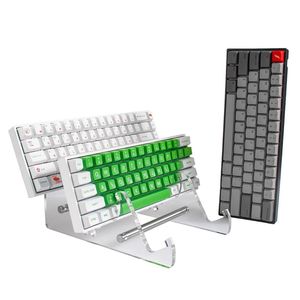 Прозрачная акриловая подставка для клавиатуры Прозрачный настольный лоток Приподнятый наклонный кронштейн для компьютерной клавиатуры