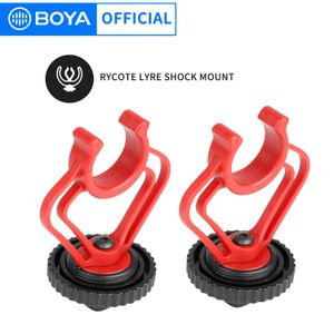 Filmler Boya Mic Mount Brackets Shockmount GoPro Zoom Recorder By Bypv1000 PVM1000L kardiyoid av tüfeği mikrofonu için çırpmayı azaltır