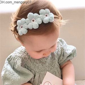 Acessórios para o cabelo Vintage Baby Nylon Headbands Handmade Crochet Flowers Lã Kid Elástico Hairbands Girls Hair Clips Children Hair Hair Accessories 220610 Z230701