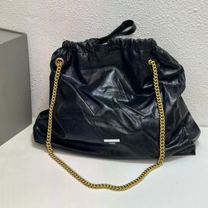 Silgi kum saati zincir çanta deri deri omuz çapraz çantalar moda mektup donanım kadın çanta çantası çivili mıknatıs kapanması 39cm