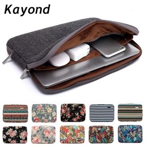 Bolsas para laptop Kayond Brand Bag 11 12 13 14 156 17 Polegada Lady Man Women Sleeve Case Para Air Pro M1 Computador Notebook PC Dropship 230701