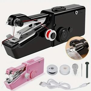 Portable Handheld Sewing Machine, Hand Held Sewing Device Tool Mini Portable Cordless Sewing Machine Electric Sewing Machine For Clothes Pants Gift For Mom