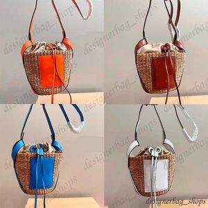 Tasarımcı Çanta Rafia Straw Bag Kadın Bambu Tarzı Kadın Omuz Çantası Kova Çantası Mini Plaj Çantası Uykulu Çanta Çantası Crossbody Clean Sense Mini Plaj Çantası 230429