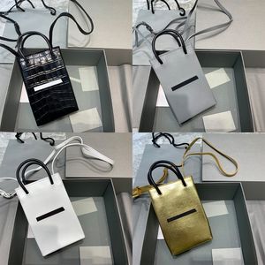 Mini Alışveriş BGA Gri Siyah Beyaz Telefon Tutucu Çanta Kare Buzağı Crossboby Strap Bag 7a Omuz Çantası Mini Çanta