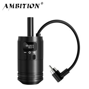 Permanent Makeup Power Ambition Wireless Tattoo Battery Grip Power 1600mAh RCA Interface Portable 34mm Size For Rotary Cartridge Tattoo Machines 230701